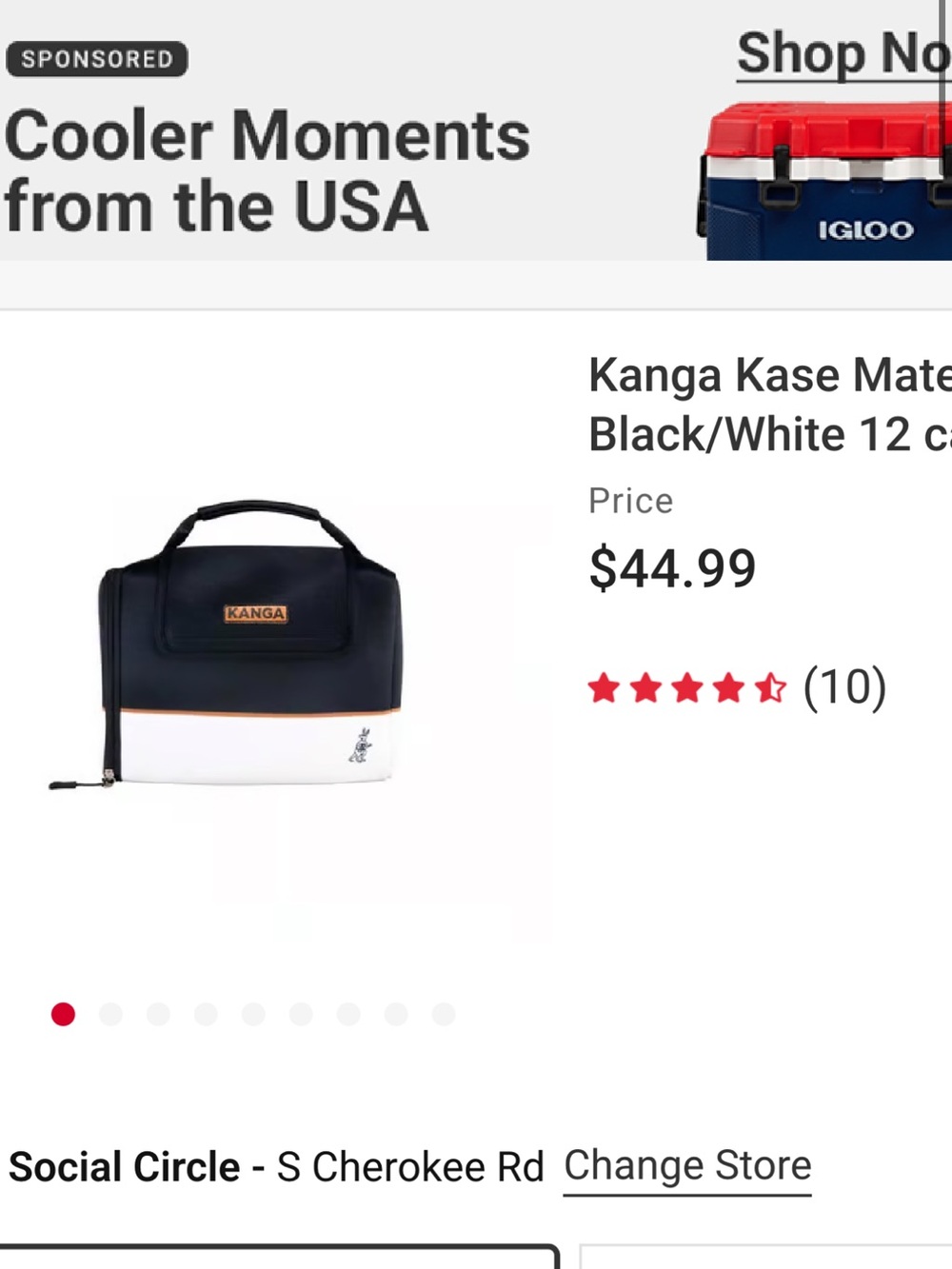 Insulated Lunch Bag - Black & White